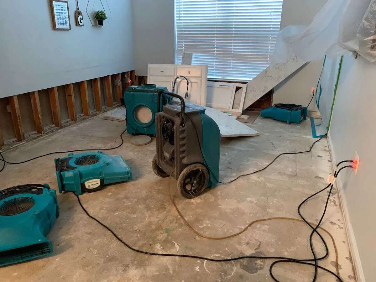 Dehumidifier in flood-cut room for Water Extraction & Removal in Peach Bottom